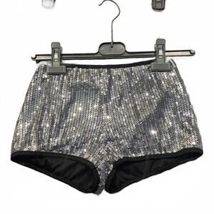 Flamingo Black Sequin Dress Shorts